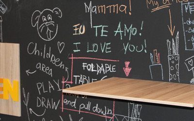 A Kitchen Designed for Homework and Family Organization